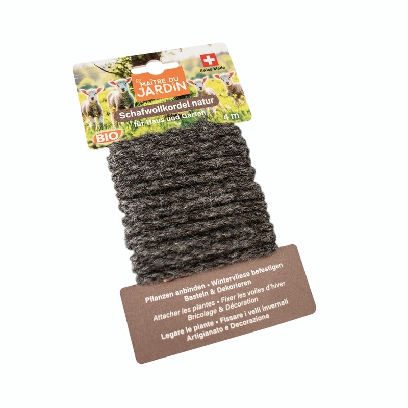 Cordon en laine de mouton 4m, nature