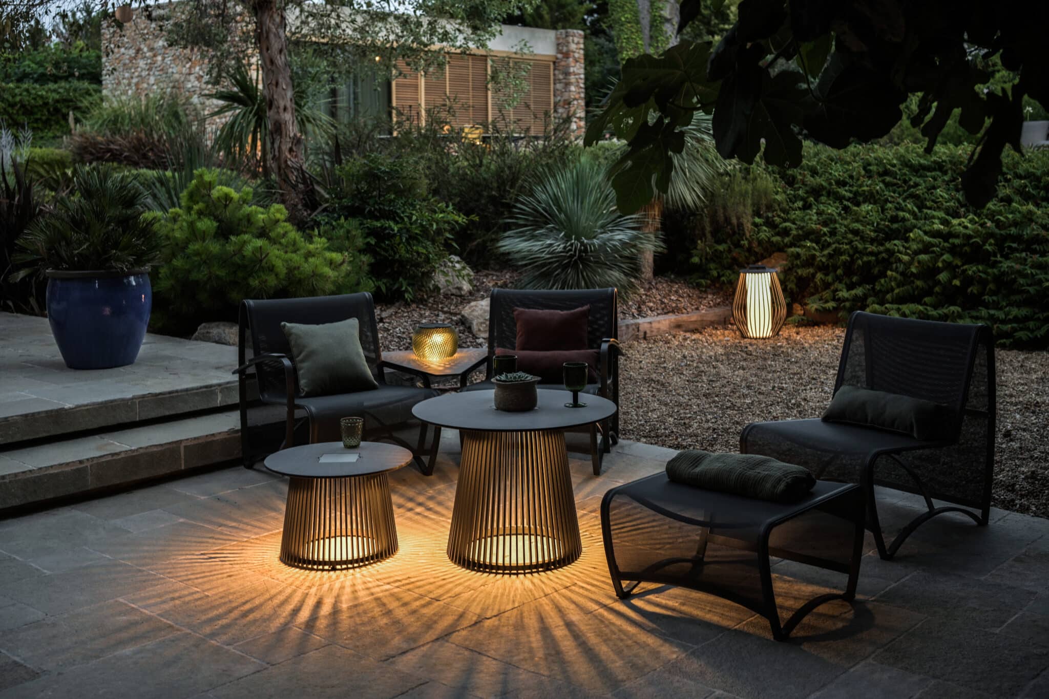 Table basse lumineuse HALO cm – 50 Gris espace – Image 2