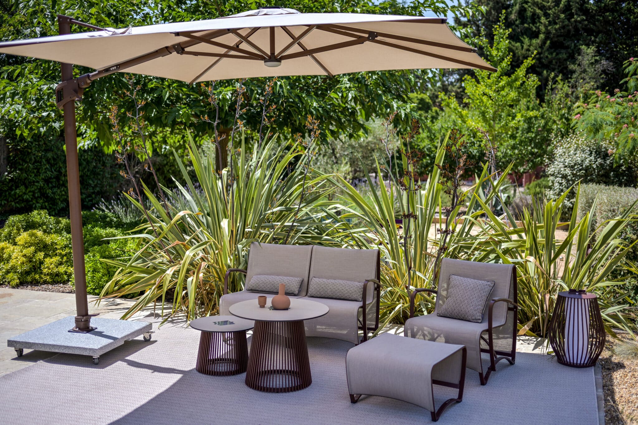 Table basse lumineuse HALO 50 cm – Couleur Corten – Image 2