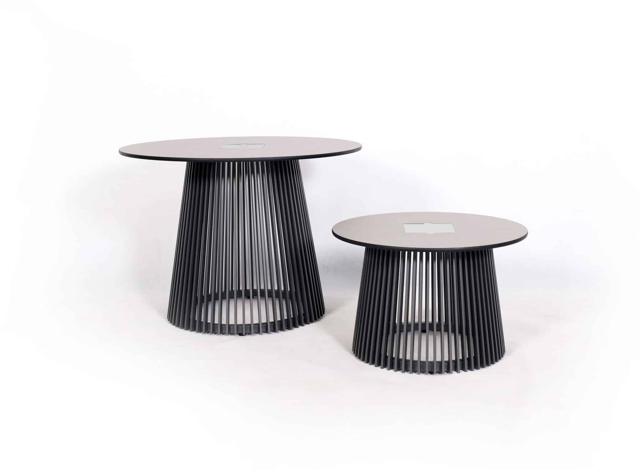 Table basse lumineuse HALO cm – 50 Gris espace – Image 4