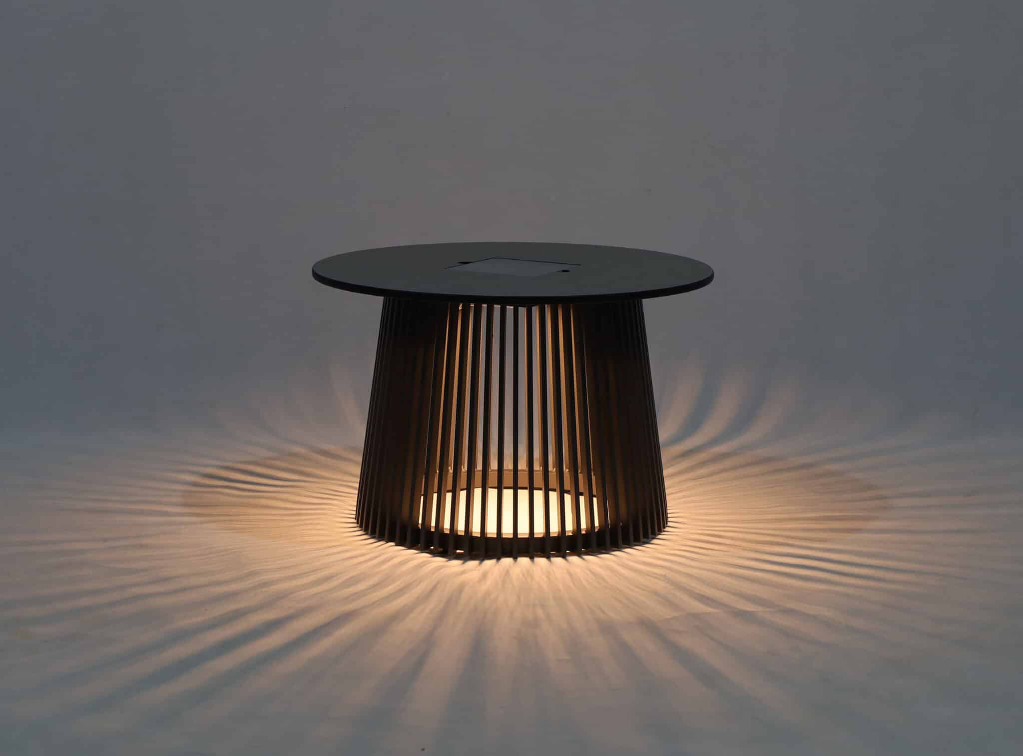 Table basse lumineuse HALO cm – 50 Gris espace – Image 3