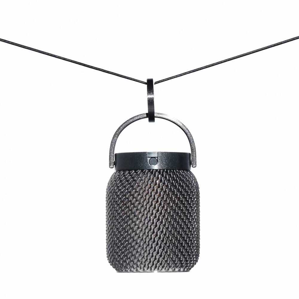 Lampion solaire suspendu LOLIE – Cendre