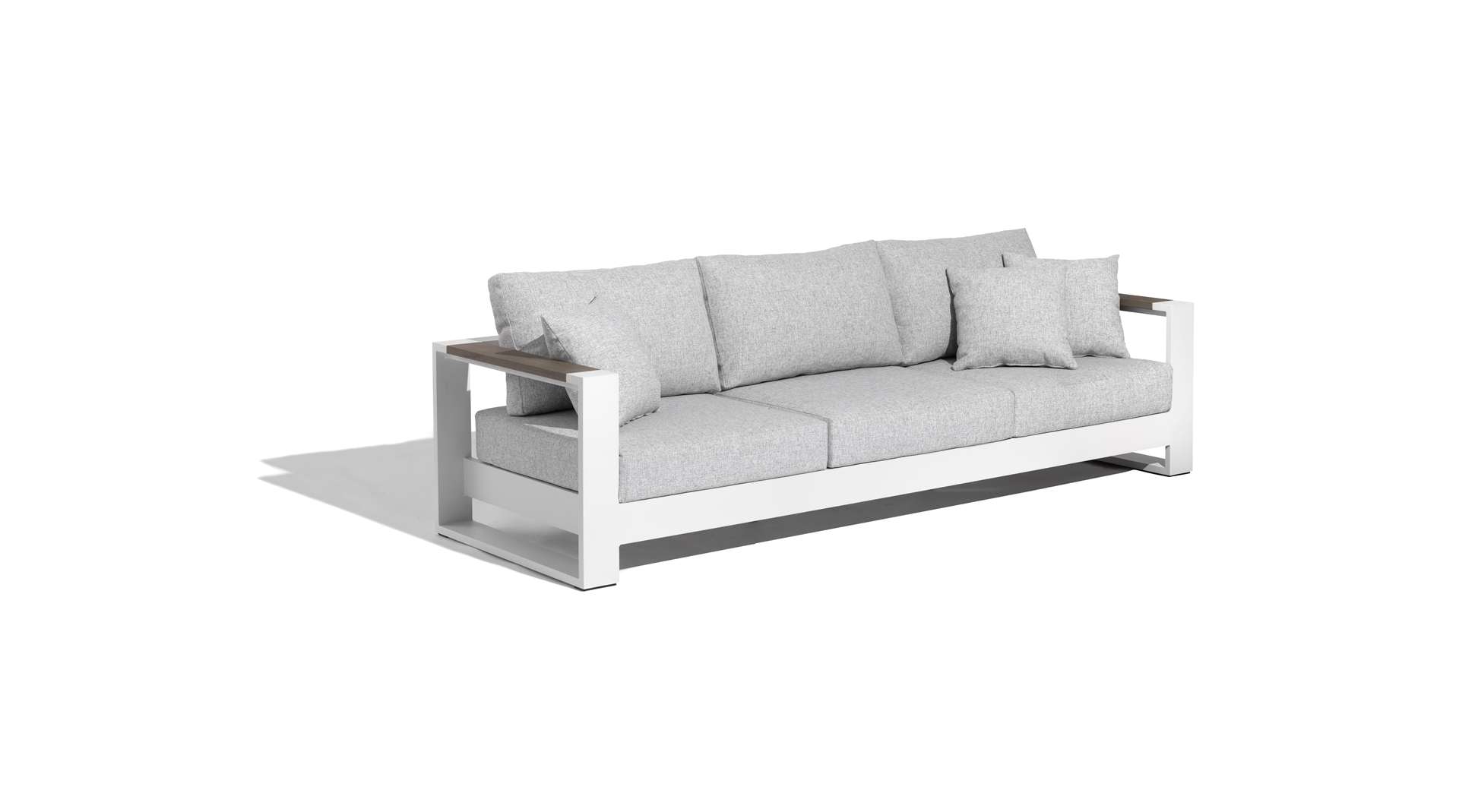 Canapé 3 places RANCHO – blanc gris chiné – Image 6
