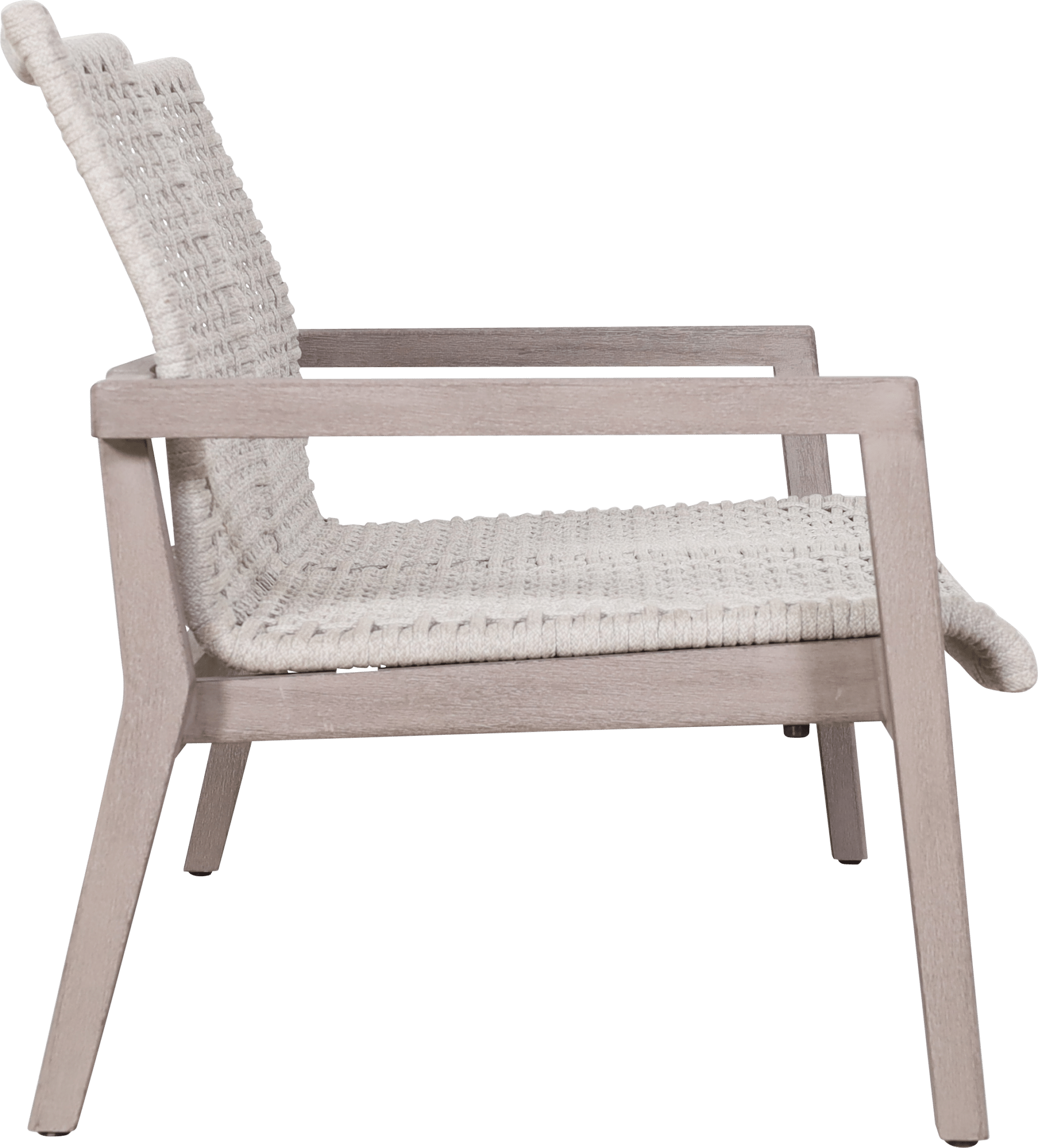 Canapé bas empilable tressé 2 places COPENHAGUE – Corde plate beige chiné – Image 4