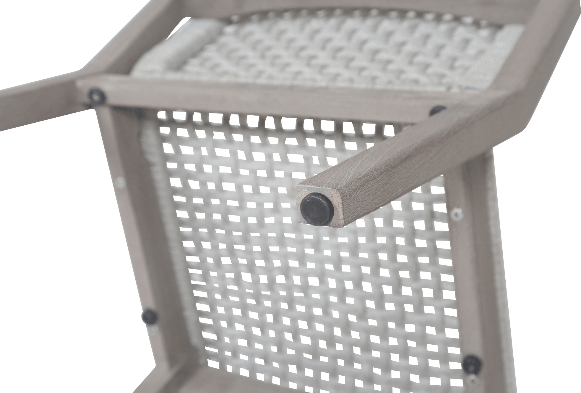 Chaise empilable tressée COPENHAGUE – Corde plate beige chiné – Image 2