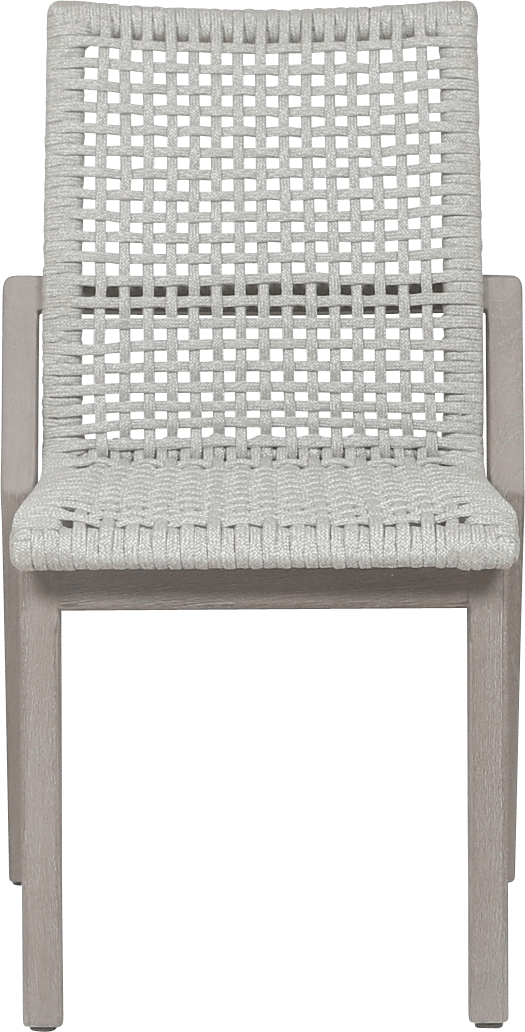 Chaise empilable tressée COPENHAGUE – Corde plate beige chiné – Image 3