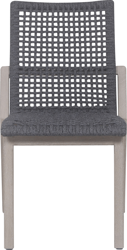 Chaise empilable tressée COPENHAGUE – Corde plate graphite – Image 6