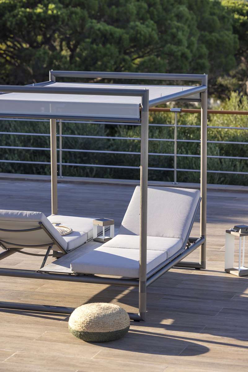 Kiosque lounge BASTINGAGE – aluminium gris espace – Image 5