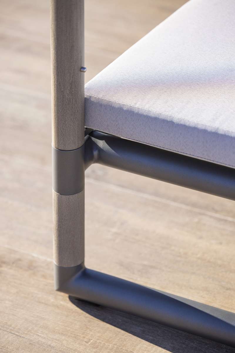 Kiosque lounge BASTINGAGE – aluminium gris espace – Image 7