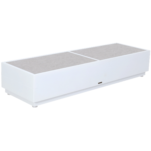 Table basse céramique L RANCHO – blanc gris clair – Image 2