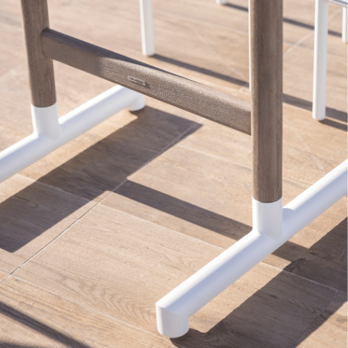 pied table haute BASTINGAGE double blanc