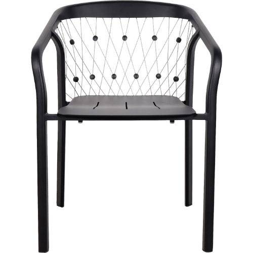 fauteuil empilable extérieur noir