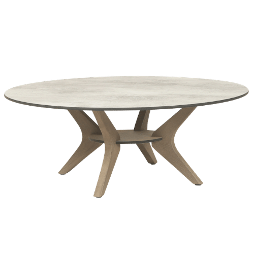 Table basse SELVA Ø90 – HPL béton ciré