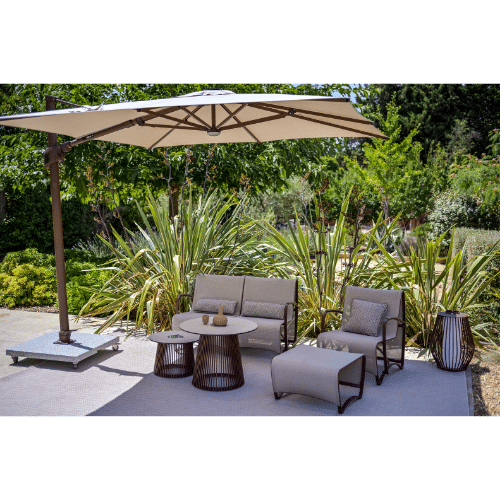 Parasol excentré LED – corten cappucino – Image 7