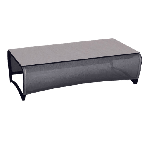 table basse JET STREAM aluminium gris espace batyline ardoise HPL céramique gris
