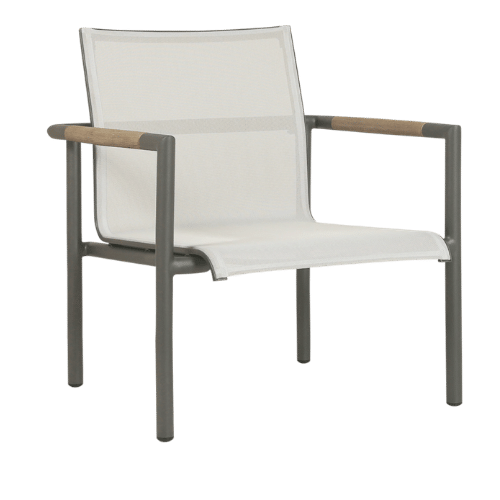 fauteuil bas BASTINGAGE gris espace