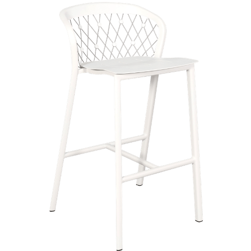 Tabouret de bar jardin Chester - Blanc