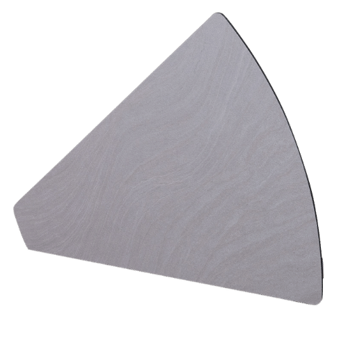 tablette d’angle JET STREAM aluminium gris espace HPL céramique gris