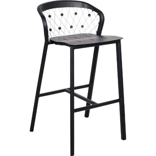 Tabouret de bar jardin Chester - Noir