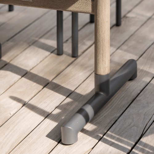 pied table BASTINGAGE double bistro gris