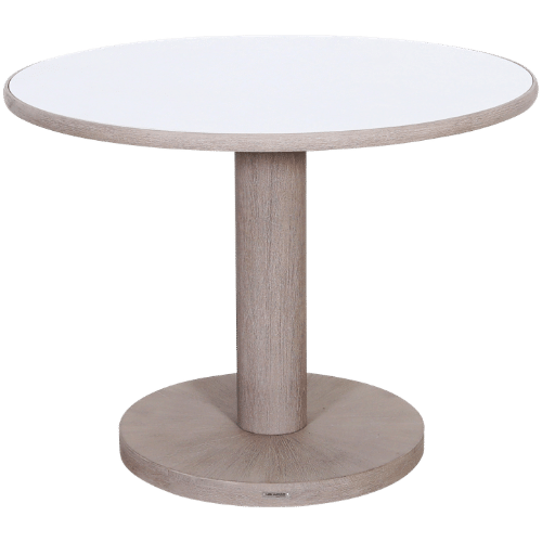 table ronde COPENHAGUE 100 céramique blanc béton