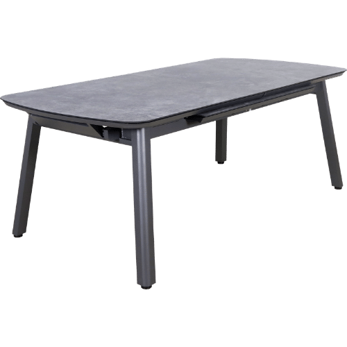 table extensible COPENHAGUE aluminium gris espace HPL ardoise