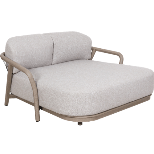 Daybed jardin Chester avec coussins – Taupe chiné