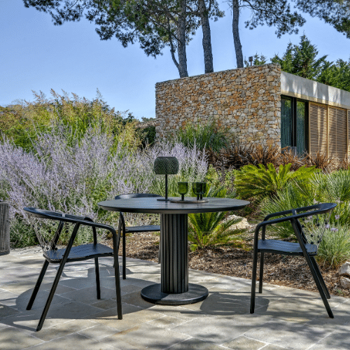 Table bistro jardin Chester Ø120 cm - Vert avocat