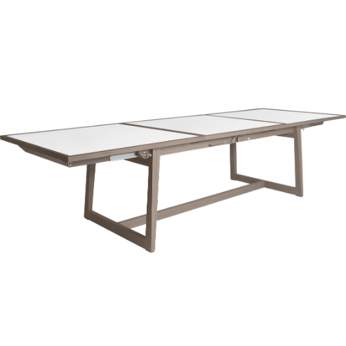 Table extensible SKAAL – Céramique blanche tadelakt