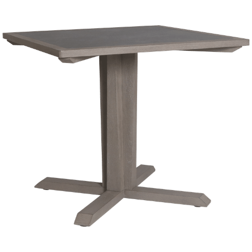 Table carrée pied central SKAAL – Céramique marbre noir