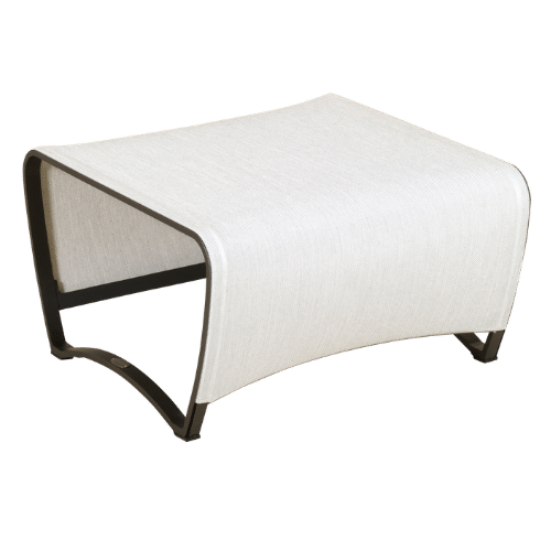 repose-pieds JET STREAM aluminium gris espace batyline Eden blanc chiné