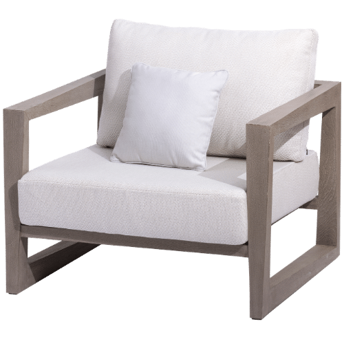 fauteuil club SKAAL teck Duratek Lopi marbre