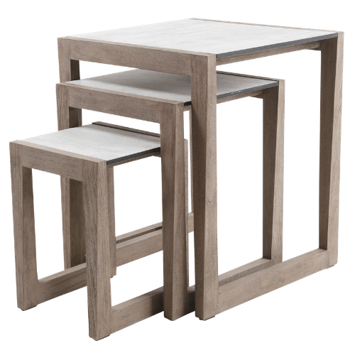 lot de 3 tables gigognes HPL SKAAL béton ciré