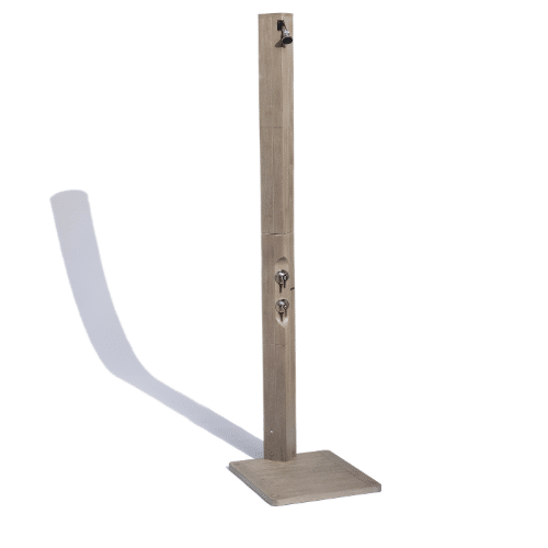 Structure douche solaire droite ODALO Duratek® – teck massif