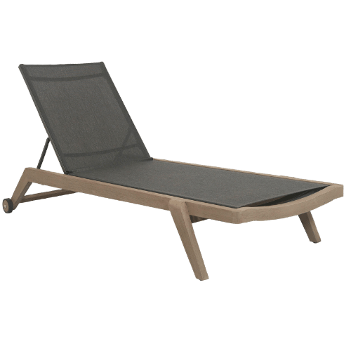 bain de soleil empilable COPENHAGUE toile tissée grise