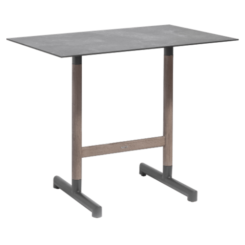 pied table haute BASTINGAGE double gris