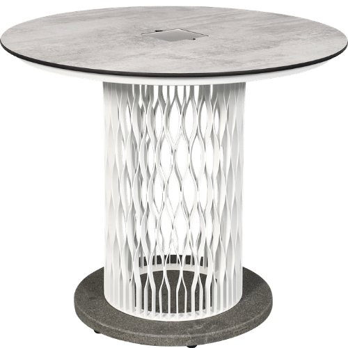 Table de repas CADIX – Blanc Ø110 cm