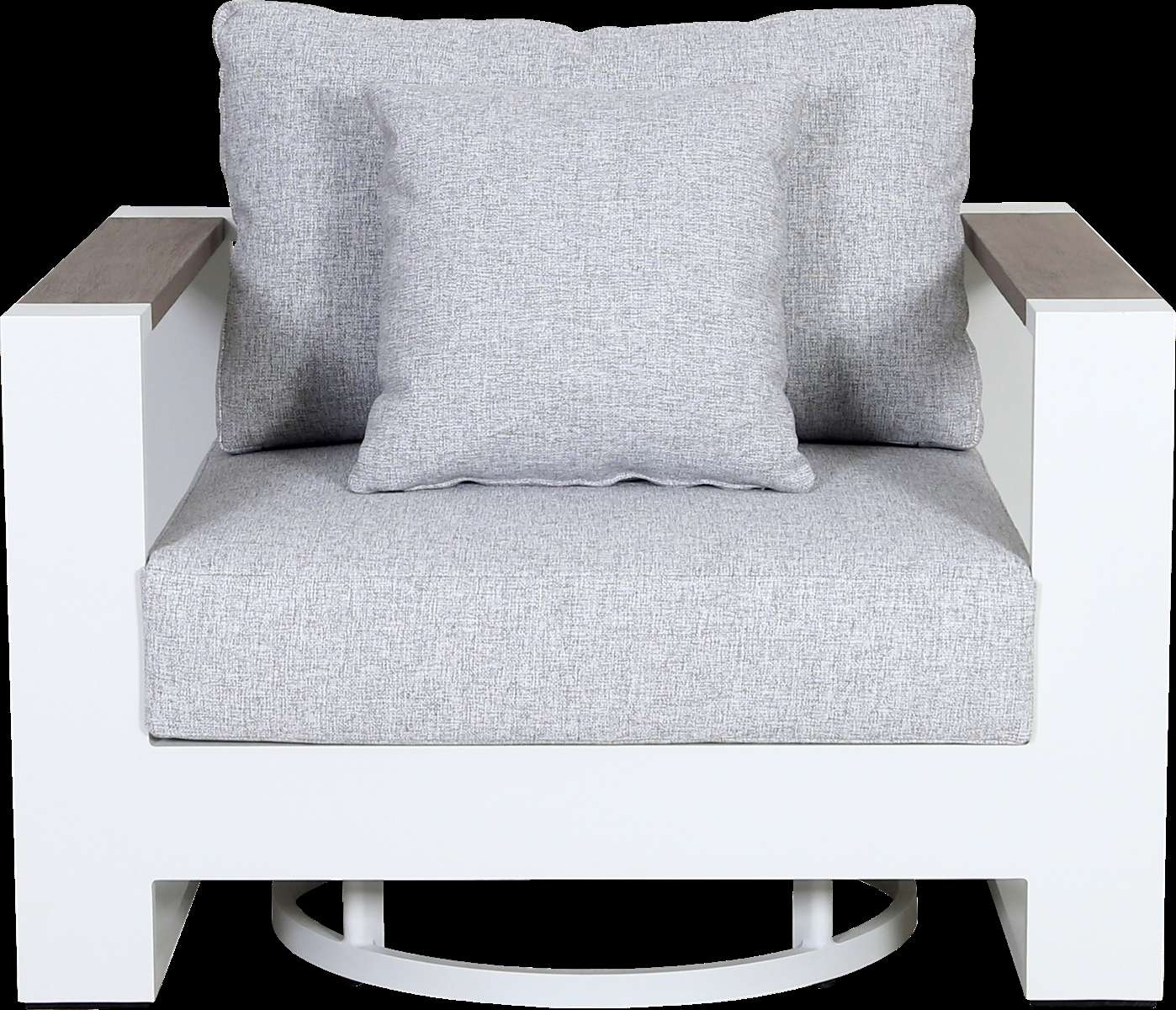 Fauteuil club RANCHO – blanc gris chiné – Image 6