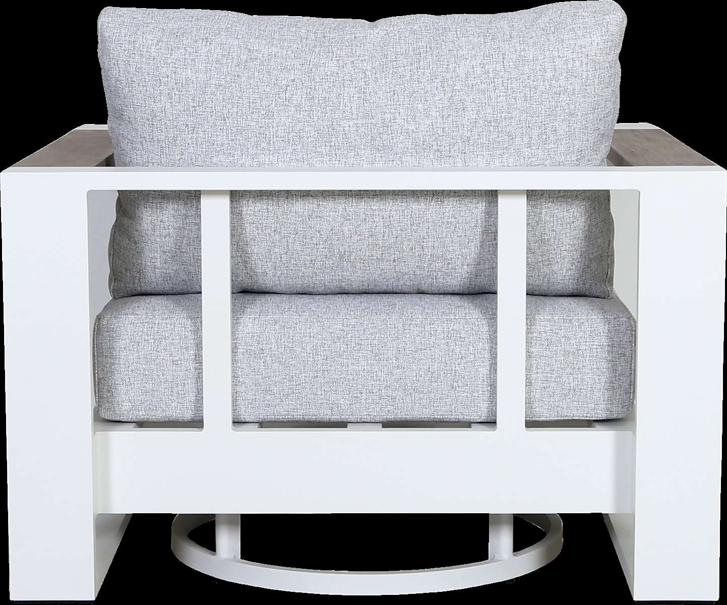 Fauteuil club RANCHO – blanc gris chiné – Image 4