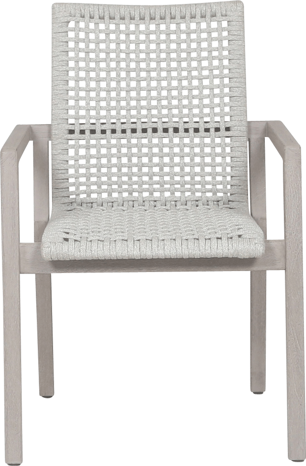 Fauteuil empilable tressé COPENHAGUE – Corde plate beige chiné – Image 7