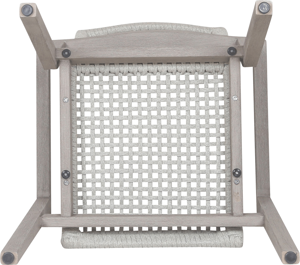 Fauteuil empilable tressé COPENHAGUE – Corde plate beige chiné – Image 5