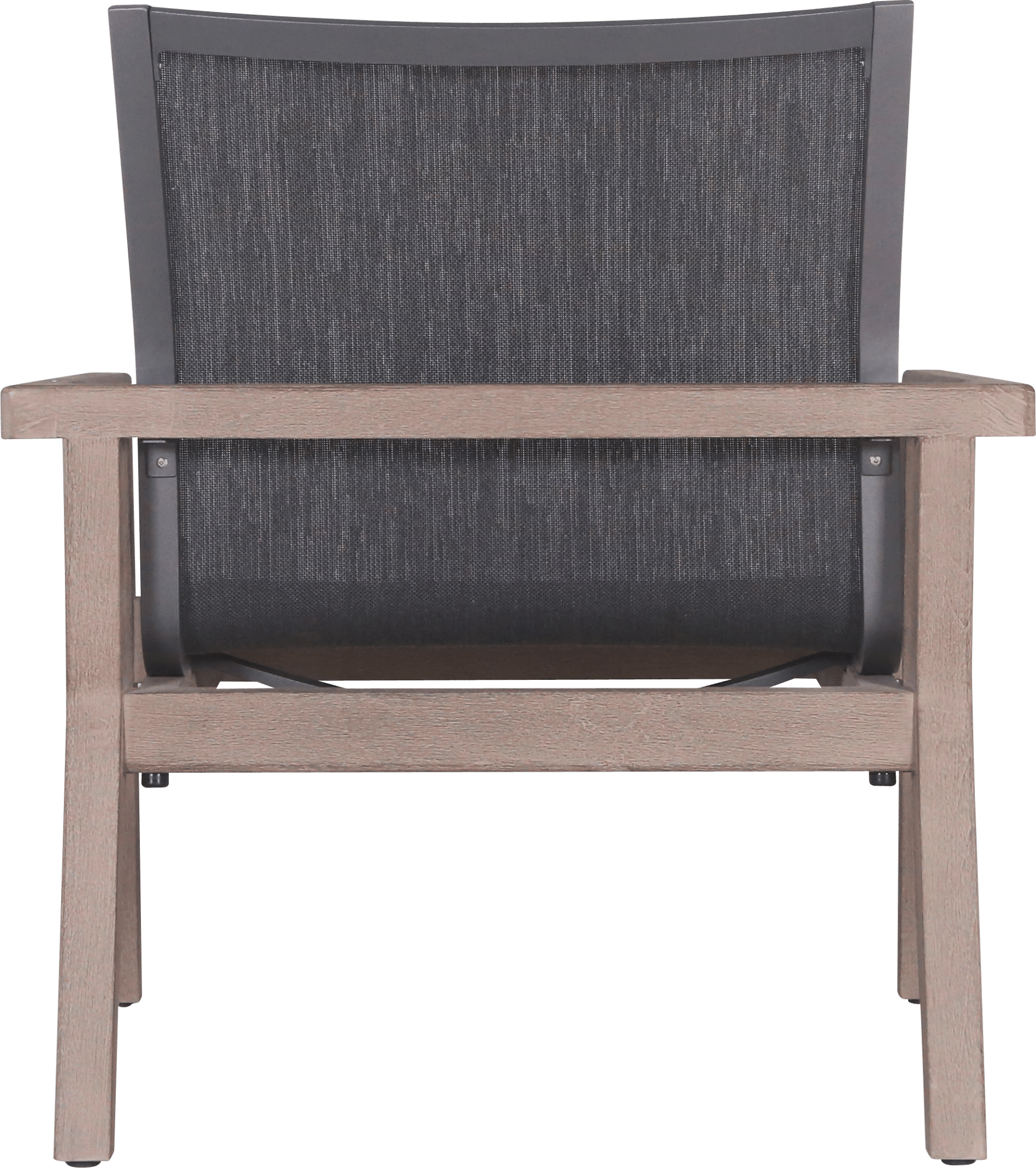 Fauteuil bas empilable COPENHAGUE – Toile tissée graphite – Image 3