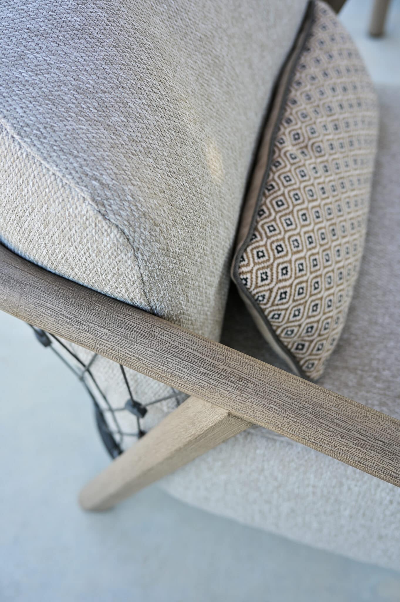 Fauteuil jardin Chester club – Taupe chiné – Image 4