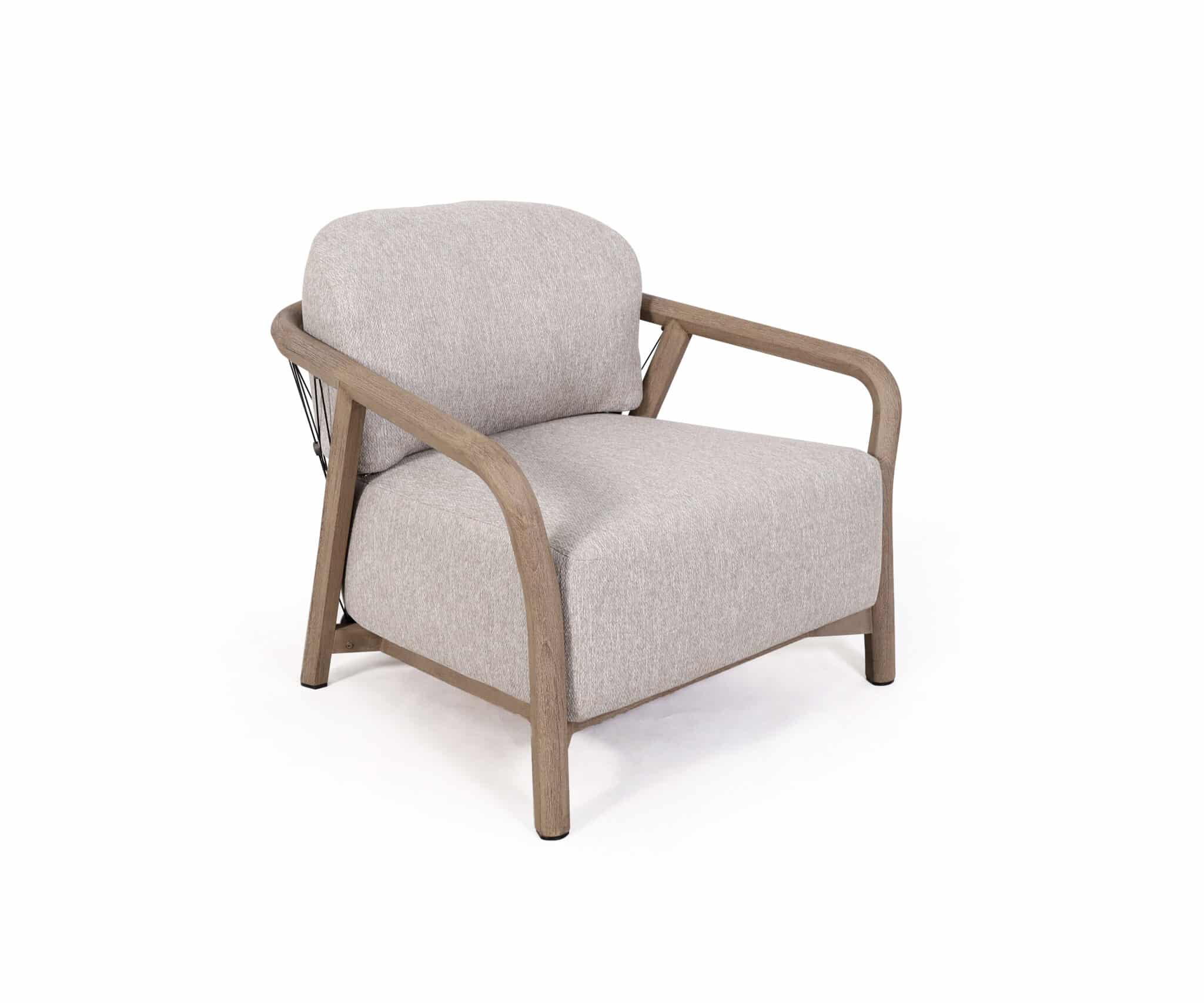 Fauteuil jardin Chester club – Taupe chiné – Image 7
