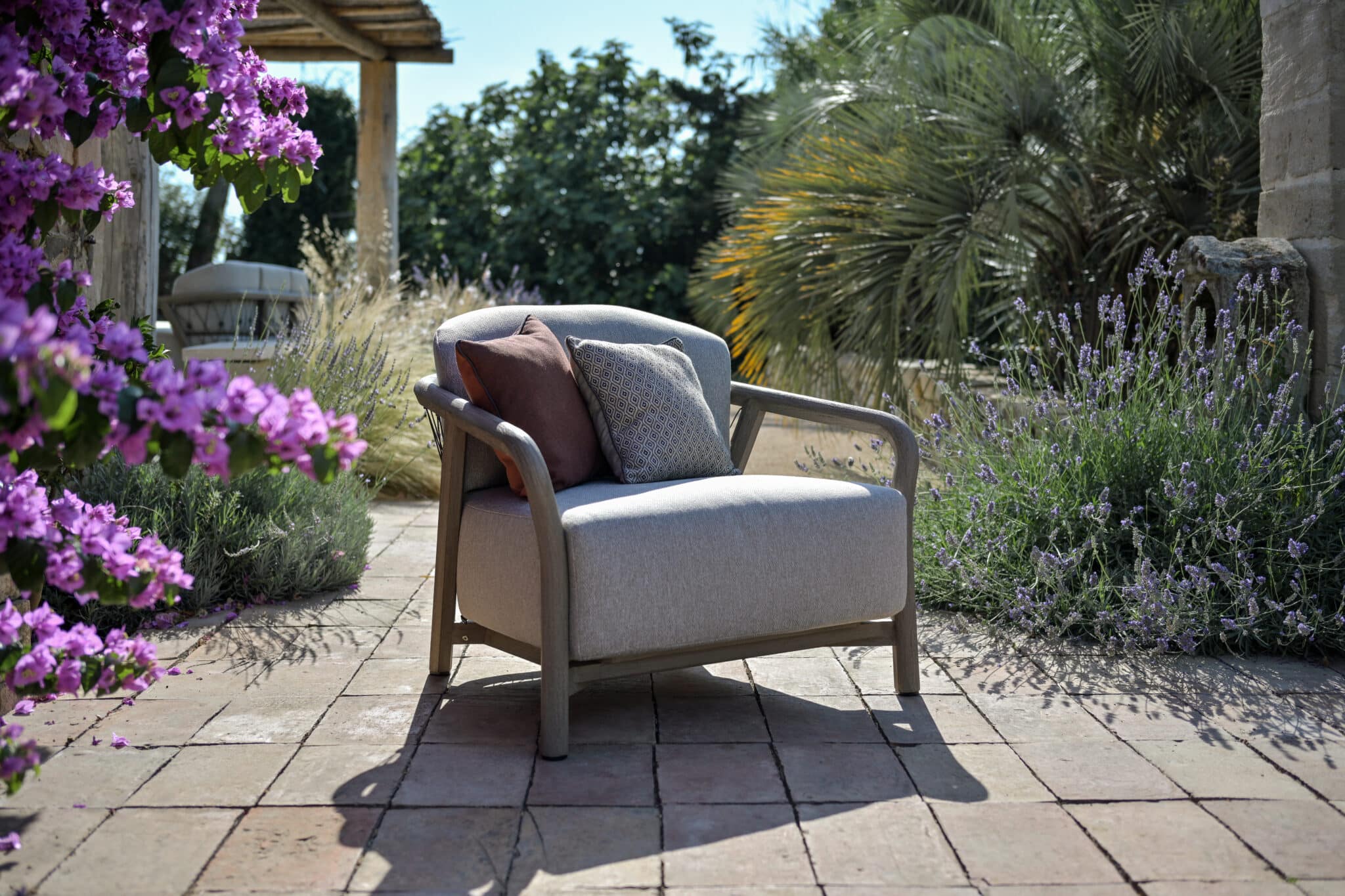 Fauteuil jardin Chester club – Taupe chiné – Image 5