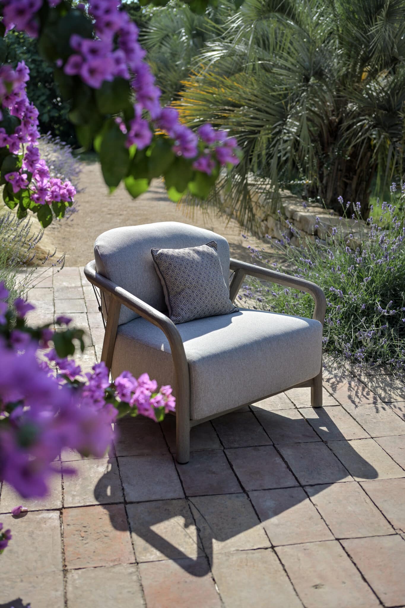Fauteuil jardin Chester club – Taupe chiné – Image 8