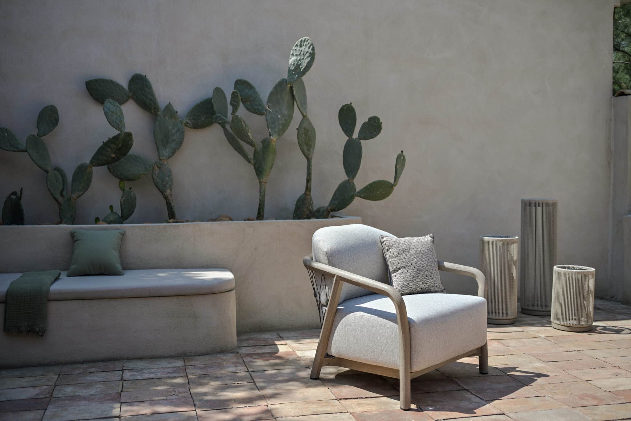 Fauteuil jardin Chester club – Taupe chiné – Image 9