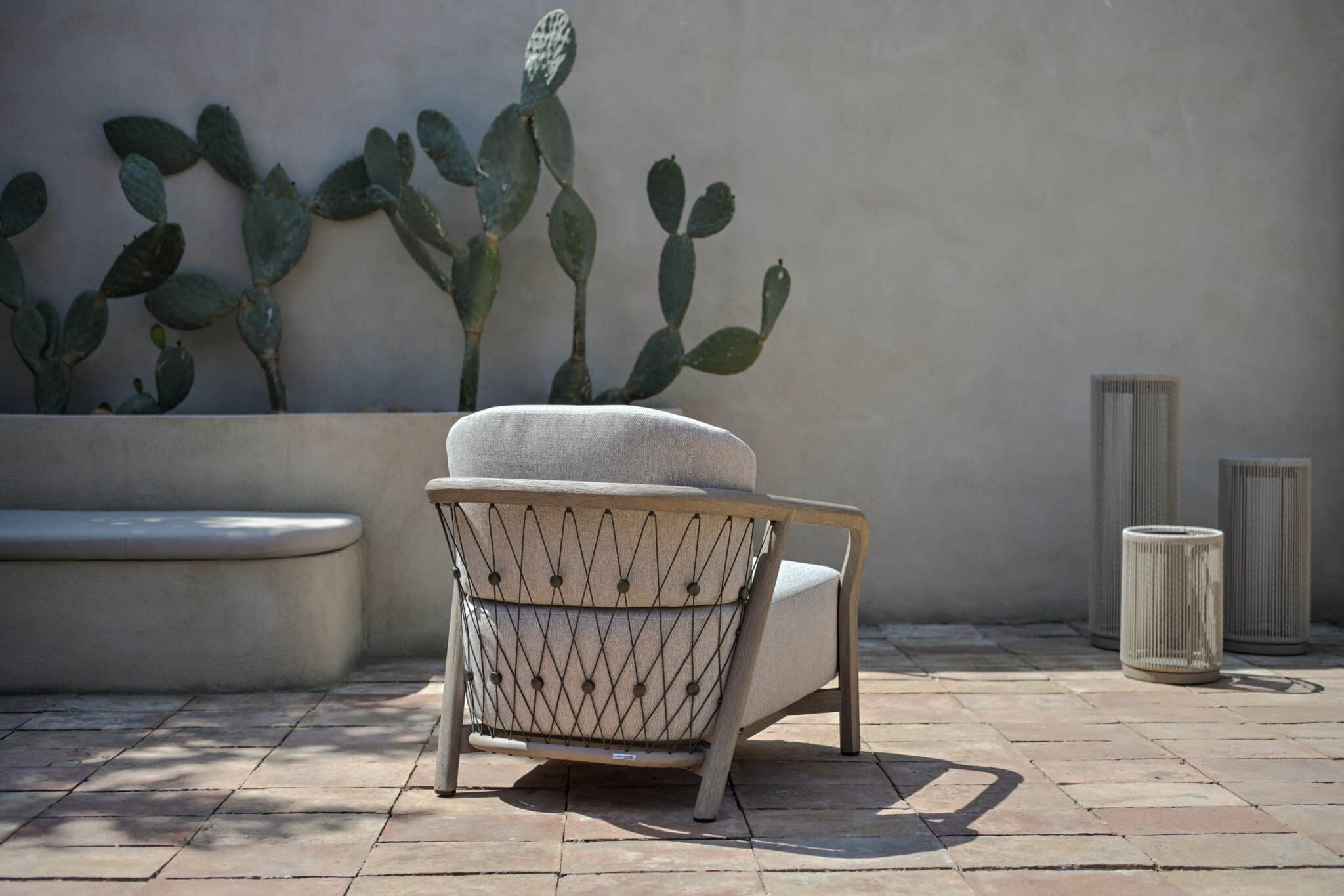 Fauteuil jardin Chester club – Taupe chiné – Image 2