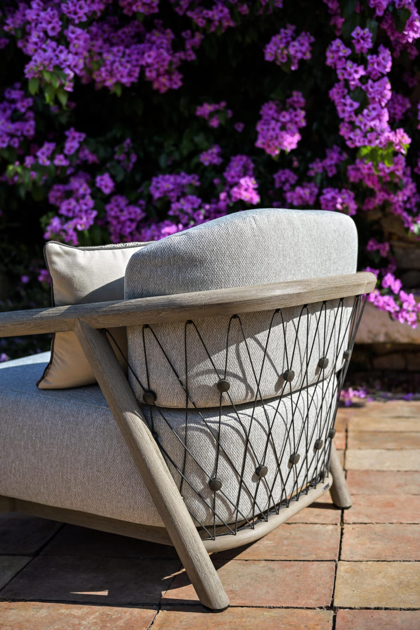 Fauteuil jardin Chester club – Taupe chiné – Image 3