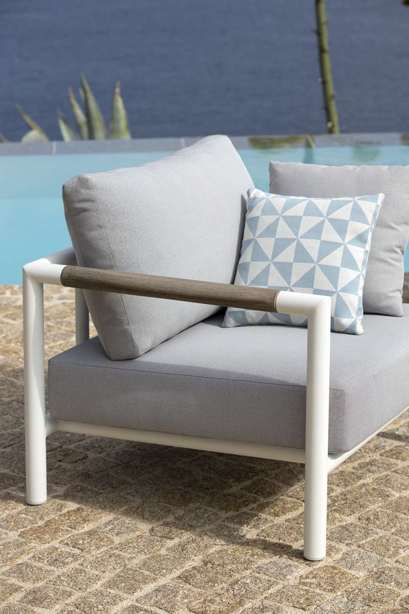 Fauteuil BASTINGAGE – blanc gris clair – Image 2